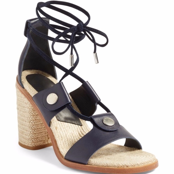 NWT $450 Rag & Bone Eden Block Heel Sandal in Navy - size 6.5 /36.5! - Picture 3 of 5